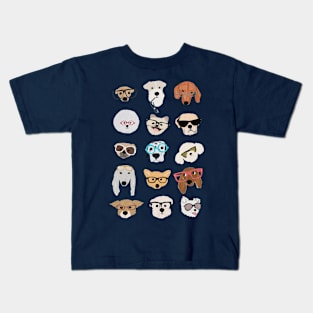 Dogs in Glasses Kids T-Shirt